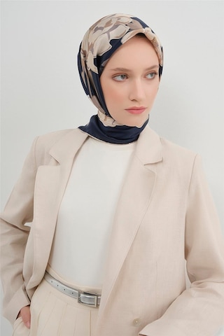 Armine Saf İpek Sura Eşarp-2026 İlkbahar-yaz- 950900d Lacivert-taş