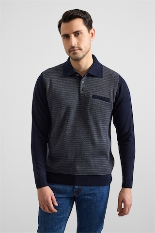 Süvari Lacivert Regular Fermuarlı Polo Yaka Kazak Tr2013700498-m09 Lacivert