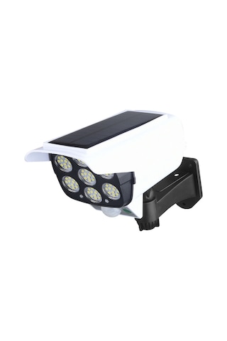 Qingmipy Güneş Enerjili Dış Mekan Aydınlatma Led Simülasyon Kamera Güvenlik Işığı, Hırsızlık Önleyici Siyah