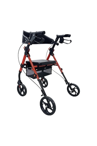 Loco Alüminyum Lüks Rollator Hafif Gövde, Fren Sistemli, Oturmalı Yürüme Destek Aracı Plus Pr-885