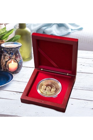 Dolıty Para Ahşap Kutu Organizatör Kutusu, Argent Toplama Kırmızı