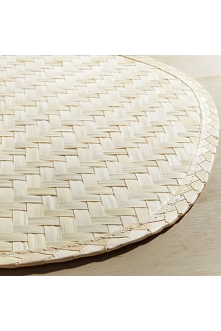 Ikea Paddfısk Amerikan Servis, Palmiye Yaprağı El Yapımı, 37x35 Cm Çok Renkli