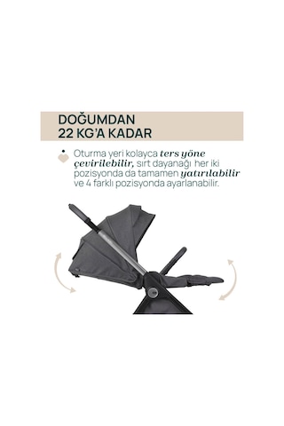 Bellagio Bebek Arabası Black Satin