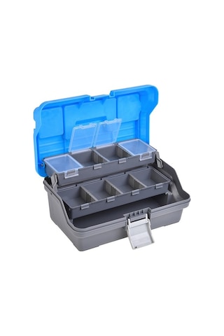 Pazly Geniş Bölmeli Balıkçılık Kutusu - 32x19x14.5cm, Mavi Abs, Büyük Kapasite, Olta Ekipmanları İçin