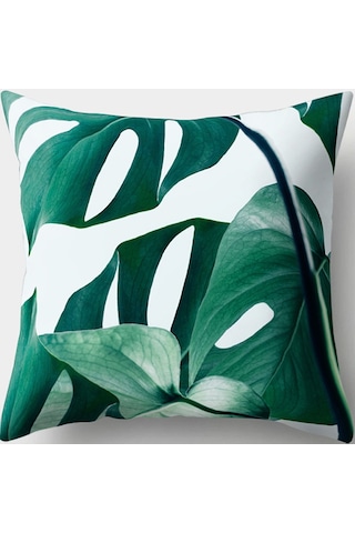 Yastık Kırlent Kılıfı: Yeşil Bitki, Çiçek, Devetabanı Yeşil