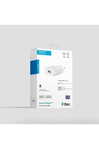 Ttec Smartcharger Seyahat Şarj Aleti 2.1A + Micro Usb Kablo Beya