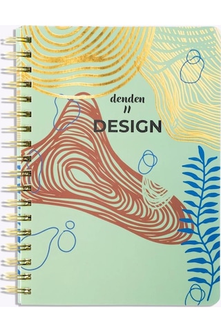 Denden Redactar Yeşil 17x24 Çizgili Defter Çok Renkli