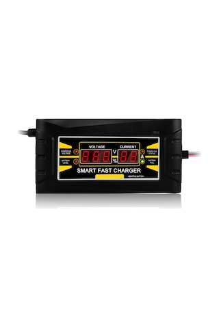 Tenfowee 12v 6a Akıllı Araba-motosiklet Akü Şarj Cihazı, 110-240v Geniş Voltaj, Pwm Teknoloji, Lcd Ekranlı, Aşırı Şarj Korumalı Eu Plug