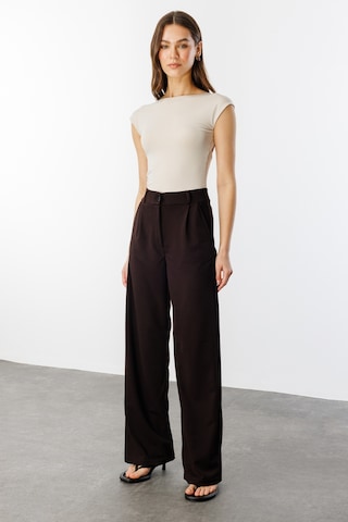 Genius Store Kadın Oversize Palazzo Pantolon Pantolon-001 Kahverengi