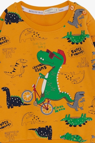 Breeze Erkek Bebek Eşofman Takımı Dinozor Baskılı 9 Ay-3 Yaş, Hardal Sarı Hardal