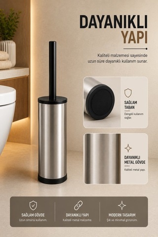 Tuvalet Fırçası Wc Klozet Fırçası Krom