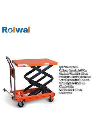 Rolwal 350 Kg Çift Makaslı Yük Platformu