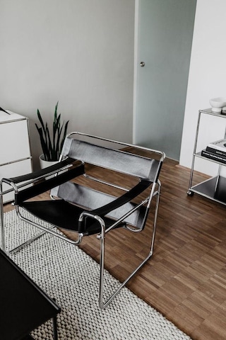 Wassily Chair Modern Tasarım Metal İskelet Deri Oturum İkonik Berjer Koltuk Çok Renkli