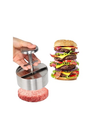 Sones 14cm Büyük 304 Paslanmaz Çelik Burger Pres Mutfak Köfte Kalıbı