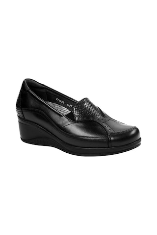 Forelli 57603-G Rosa Siyah Kadın Comfort Deri Ayakkabı Siyah Forelli 57603-G Rosa Siyah Kadın Comfort Deri Ayakkabı Siyah