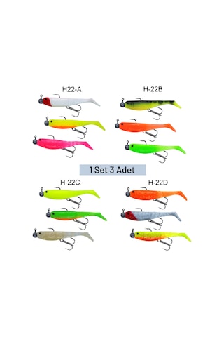 Hergele Sandeel 65mm Silikon Balık Jighead Ve İğneli 3 Lü Paket