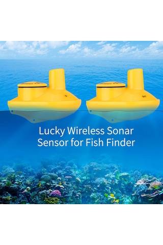 Lucky Kablosuz Uzaktan Sonar Sensörü Balıkçılık Bulucu Dönüştürücü 45m Su Derinliği