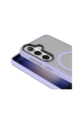 Galaxy Uyumlu S24 Kılıf Sert Pc Arka Yüzey Wireless Şarj Özellikli Casen Flet Magsafe Kılıf