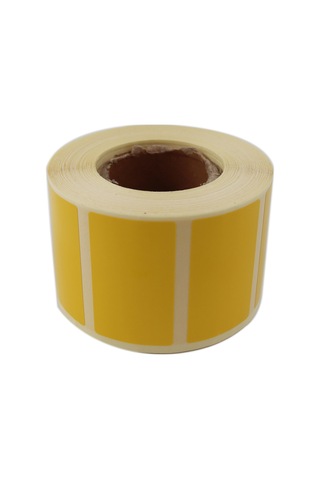 Renkli Zemin Baskılı Kuşe Rulo Etiket 50mm X 30mm 1000 Adet