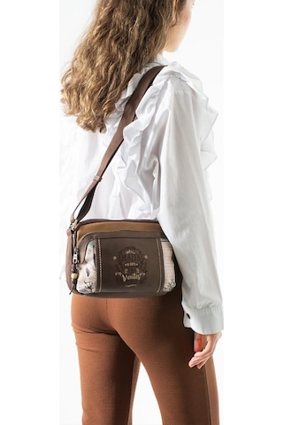 Baginn Retro Amazing Ventis Kadın Postacı Çanta 27 18 Cm Suni Deri Omuz Çantası Çok Cepli Vegan Deri Kahverengi