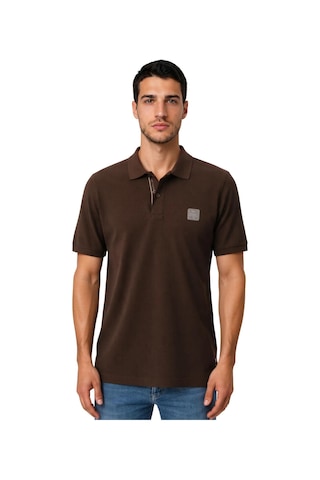 Arma Ar-ma Erkek Polo Yaka Tişört Baskisiz Basic Örme Kumaş Regular Fit %100 Pamuk 30/1 Çift Toplama Penye Pike Y31374358002 Kahverengi-k1