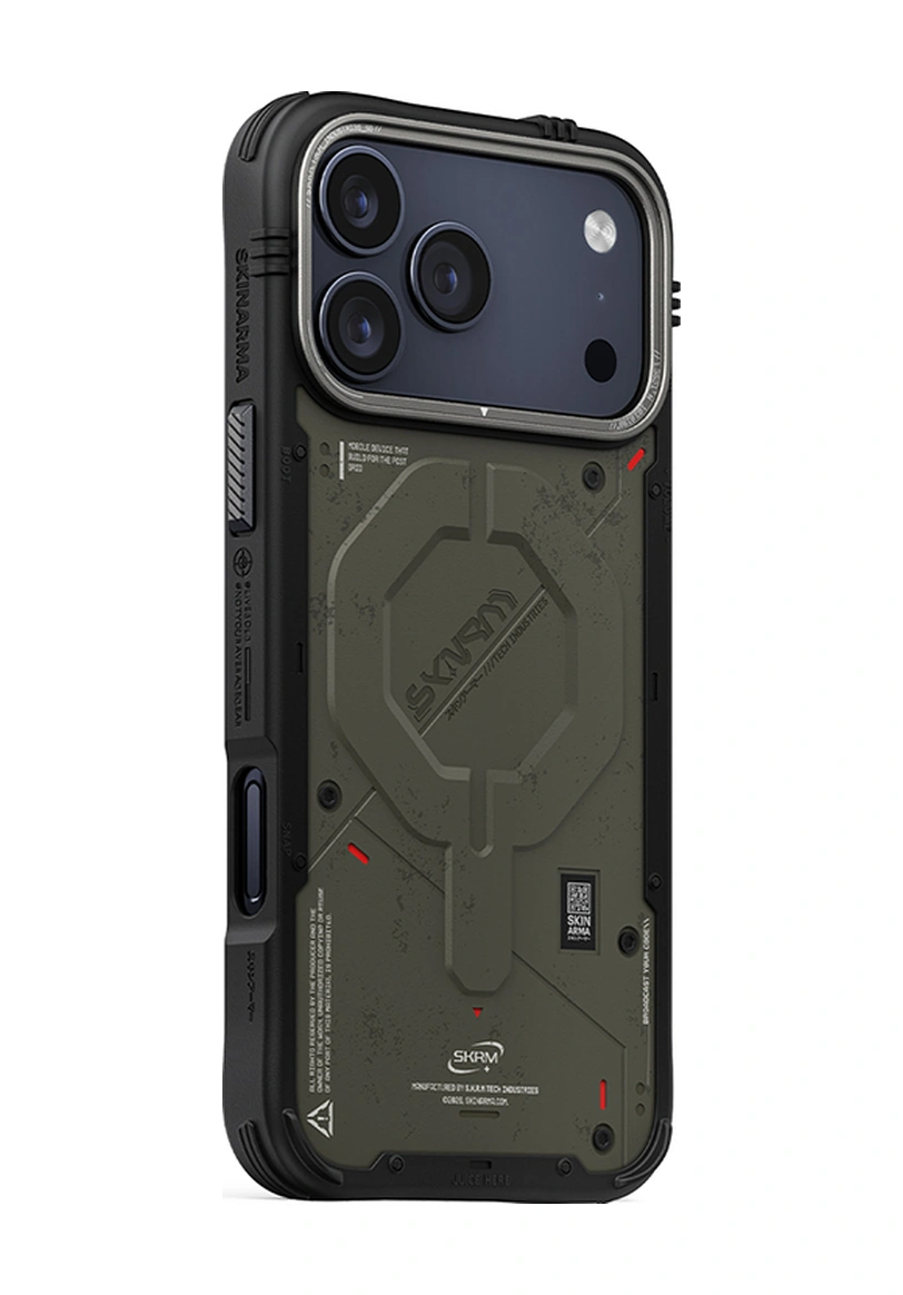 Apple Uyumlu iPhone 17 Pro Kılıf M-safe Şarj Özellikli Airbag Tasarımlı Skinarma Vigor Kapak Haki Haki