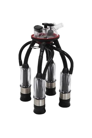 Melasty Süt Sağma Makinesi 240 Cc Sağım Demeti Şeffaf Kılıf/kutay Ø26 Uzun Meme Lastiği-kauçuk -2676