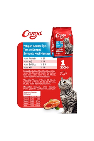 Cango Yetişkin Kedi Maması Somonlu 1 Kg