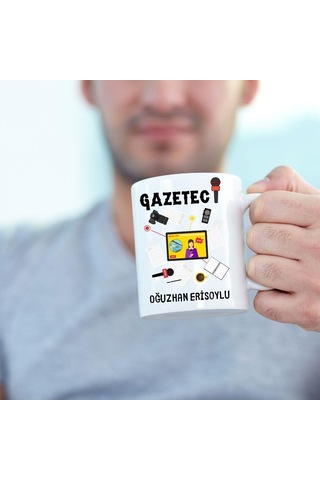 Gazetecilere Özel Tasarımlu Kupa Bardak