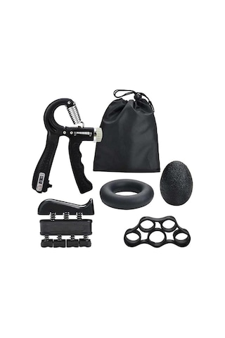 Exeo Direnç Ayarlanabilir Sayaçlı El Egzersiz Yayı Seti -60 KG