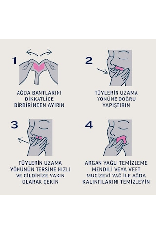3 Adet Veet Yüz Ağda Bandı 20'li Pure