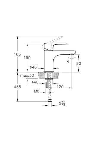 Artema Root Round A4270526 Lavabo Bataryası Bakır