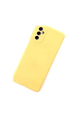 Samsung Galaxy M52 5g Uyumlu Kılıf Nano İçi Kadife Silikon - Sarı