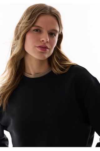 Penti Siyah Bisiklet Yaka Oversize Modal Sweatshirt