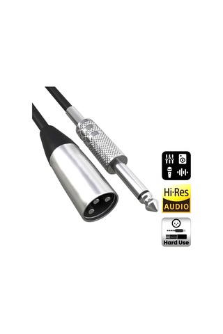Homyl Mono Erkek 1/4 Inç 6,35 Mm - Xlr Fiş Kablosu 1.5m
