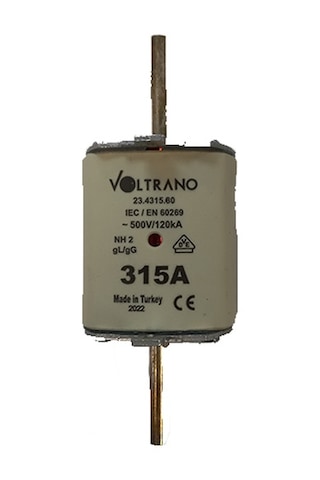 Voltrano Kale Porselen 315a 2 Boy Bıçaklı Sigorta Buşonu Nh 2