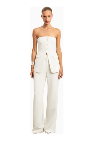 Because Of Alice Effortless Wide Leg Trousers Geniş Paça Dökümlü Kadın Pantolon Beyaz