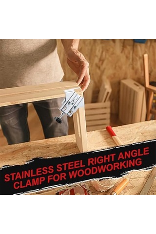 Ahşap İşleme İçin 4 Adet Köşe Kelepçeleri, 90 Derece Açı Kelepçeleri