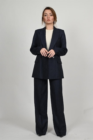 Lemajh Çizgili Palazzo Pantalon Lacivert-lacivert Lacivert