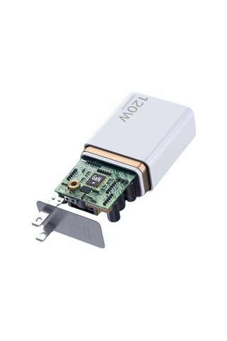 120w Şarj Aleti Hızlı Çift Turbo Şarj Aleti Seti Beyaz 48086165