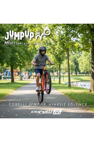 Corelli Jump Up Hareket Bisikleti 24 J Turuncu Gövde, Mor Siyah Sticker