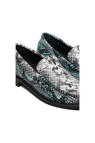 Bestello Bağcıksız Neolit Taban Loafer 101-mng-14 Kadın Ayakkabı Yesıl Yılan