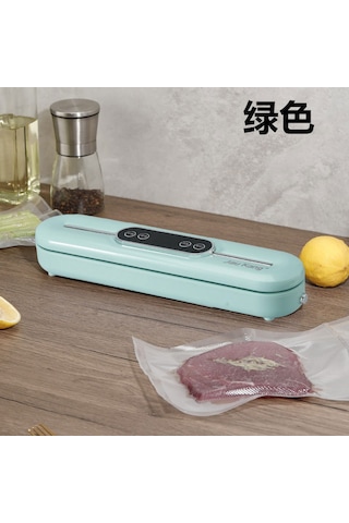 Ev Tipi Gıda Paketleme Tam Otomatik Vakum Makinesi Yeşil