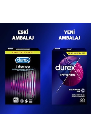 Intense Uyarıcı Jelli Ve Tırtıklı Prezervatif 20'li 1 X 20 Adet Açık Kahverengi