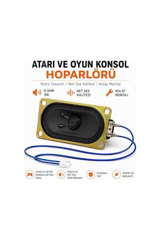 Atari Ve Oyun Konsolu Hoparlörü 8 Ohm 3w Kablolu Retro Oyun Konsolu Hoparlör Yedek Parça