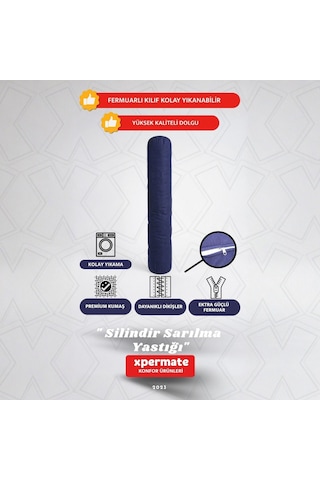 Xpermate Sarılma Yastığı Bacak Arası Yastığı Silindir 150cm Laciv