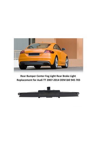 Symbee Audi Tt 2007-2014 Arka Tampon Sis Lambası - Siyah Abs, Oem 8j0 945 703, Merkezi Fonksiyonlu Değiştirme Parçası