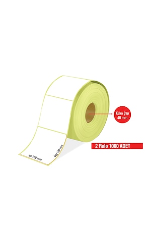 Barkod Etiket 100x100 2 Rulo 500'lü Sarım