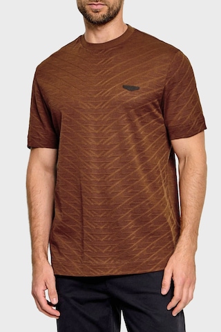 Boss Jakarlı Logolu Regular Fit Bisiklet Yaka T Shirt Erkek T Shirt 50565175 214 Kahve