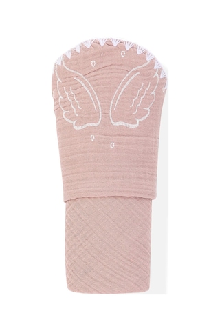 Wellgro Kapüşonlu Müslin Bebek Havlusu, Pembe
